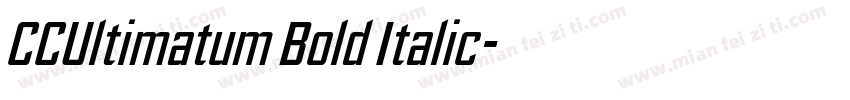 CCUltimatum Bold Italic字体转换